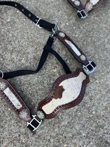 Juego de tachuelas de cuero occidental tradicional, brida fuerte y duradera con cuello de pecho para jinetes de vaquero y espectáculos de rodeo - Product Image 3