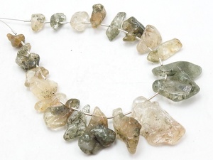 Quartz rutile Briolette brute polie naturelle - Product Image 4