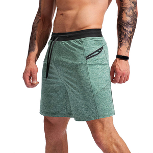 Pantalones cortos de patrón sólido de alta calidad para hombre con cierre de cintura elástica Logotipo personalizado incluido - Product Image 1