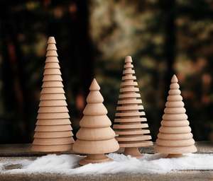 Décoration de fête de Festival de jardin de maison de table d'arbre de Noël intérieur/extérieur en bois rustique pour décorations de Noël - Product Image 5