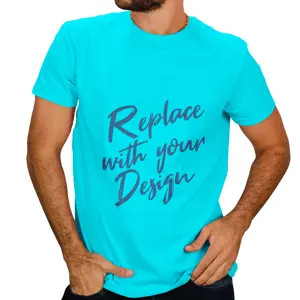 Fully Customized 2023 Men's T-shirt premium design high quality fashionable short-sleeved O neck Men T shirt for printing