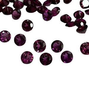 Gema granate Natural de rodolita, Color fino, 6mm, forma redonda, calibrada, suelta, lote de gema, de Sadiya internacional - Product Image 1