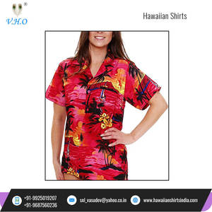 Premier fournisseur indien vendant des articles de fête à manches courtes pour femmes et des articles de plage chemises hawaïennes imprimées d'arbres pour les acheteurs en gros - Product Image 4