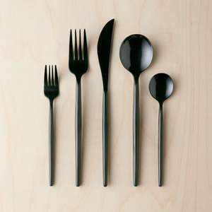 Modern Luxury Stainless Steel Mirror Polish Eco-friendly Durable Wedding <b>Flatware</b> Set for Restaurant Use - Product Image 5