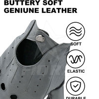 Guantes de Conducción FIQRA SPORTS Unisex de Cuero, Transpirables, de Dedo Completo, Estilo Clásico, Cuero Genuino, para Todas las Estaciones, Disponibles