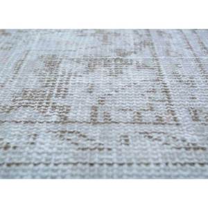 Tapis en laine noués à la main gris et noir vintage Pae-374 pour salon, couloir, chambre d'adolescent, motif médaillon rectangulaire abstrait fait main - Product Image 3