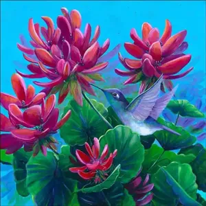 Susan Libby colibrí pájaro arte cerámica acento y decoración azulejo moderno estilo Vintage decoración de pared para jardín baño SLA063AT - Product Image 1