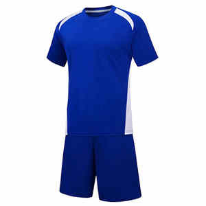 Camiseta de fútbol con logotipo personalizado al por mayor de fábrica, uniforme de chándal, ropa de fútbol ligera transpirable de poliéster 100% para Unisex - Product Image 3