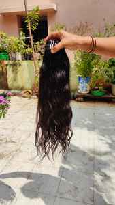 Paquetes de tejido ondulado de cabello humano indio a precio barato al por mayor cabello humano virgen sin procesar de un donante - Product Image 6