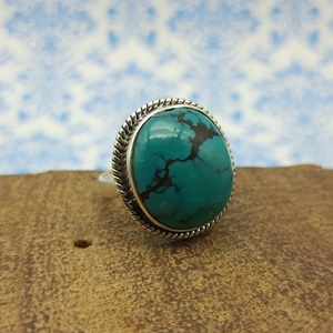 Authentic Firoza 925 Sterling Silver Women's <b>Ring</b> Beautifully <b>Crafted</b> Natural Turquoise Bezel Setting Bohemian Artisan Weddings - Product Image 1