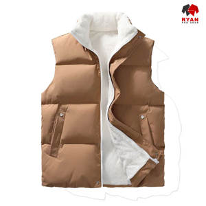 เสื้อกั๊กกันน้ำแบบพัฟเฟอร์สำหรับผู้ชาย ยี่ห้อ Ryan Pro Gear  แบบสั่งทำพิเศษ ลายเรียบ ระบายอากาศได้ดี ป้องกันการเกิดขุย  พร้อมตัวเลือกโลโก้ OEM - Product Image 4