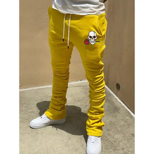 กางเกงจ็อกเกอร์เข้ารูปลำลองสำหรับผู้ชายกางเกงวอร์มผ้าฝ้ายผ้าฟลีซเอวกลางแบบยางยืดมีเชือกผูกดีไซน์ซ้อนกัน100% ออกแบบได้ตามต้องการ - Product Image 6