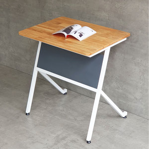 Bureau professeur/élève 70x50cm avec plateau en bois d'hévéa et pieds en métal thermolaqué PSD032 - Product Image 6