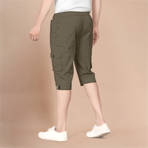Men's Hot Sale Long Cargo <b>Shorts</b> Below Knee Relaxed Fit with Elastic Waist for Outdoor Running <b>Hiking</b> and Modern Utility - Product Image 2