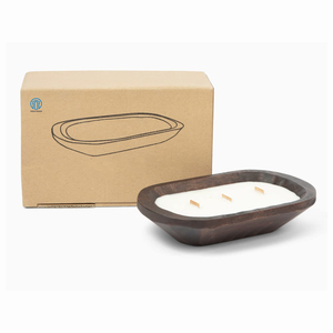 บ้านไร่ที่ขายดีที่สุดที่กําหนดเองทําด้วยมือตกแต่งบ้านชามแป้งไม้ขายส่งสําหรับเทียนไม้กระถินเทศแป้งชามเทียน - Product Image 2