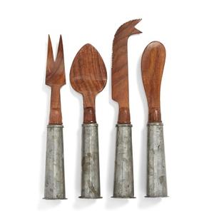 Le plus populaire en acier inoxydable avec manche en bois d'acacia et en corde Couteau à fromage classique Mini couteau à fromage au beurre pour usage multiple - Product Image 6