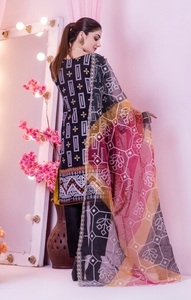 Salwar-traje de diseño de kameez, vestido de moda indio paquistaní, cuello bordado, estampado, colección de césped, Kurti - Product Image 6