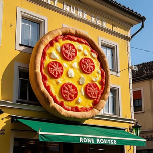 Ekmek ve Pizza dükkanı girişleri için büyük fiberglas reçine ekmek çörek dekoratif heykel - Product Image 2