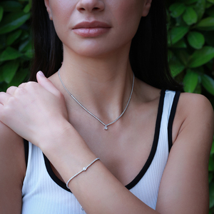 Pear Drop <b>Charm</b> Dainty Tennis <b>Bracelet</b> Turkish Handcrafted Wholesale 925 <b>Sterling</b> <b>Silver</b> Jewelry - Product Image 4