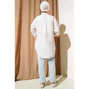 Pierre de chemise lacée à la manchette à manches ballon - Product Image 1