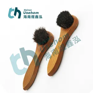 Personalización Mane hair Shoe Brush Set de cepillo suave espejo brillante profesional uso doméstico cepillo de pelo de caballo