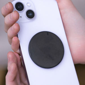 Adhesivo de placa de teléfono shungite redondo pulido Ø 2 pulgadas (50mm) - Product Image 5