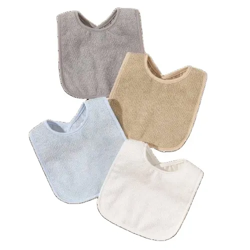 4pcs Baby Plain Bib baby towel fabric bibs baby apron kids apron new style infant toddler
