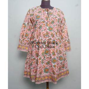 <b>Print</b> <b>Dress</b> Casual Midi <b>Dress</b> for casual wear Beautiful <b>Indian</b> HandBlock <b>Print</b> Cotton <b>Dress</b> for Women's Block knee-length <b>dress</b> - Product Image 1
