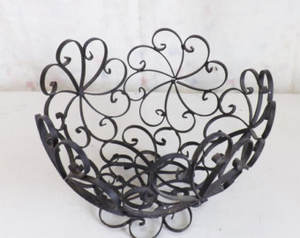 <b>Black</b> Powder Coated Fruit <b>Basket</b> Breakfast Tabletop Decorative <b>Basket</b> Hotel Restaurant Wedding Tabletop Food <b>Storage</b> - Product Image 4