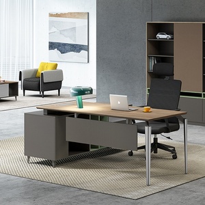 Modern <b>Electric</b> Motorized Height Adjustable L Shaped Desk Wooden Executive Workstation Corner Office Building Computer <b>Table</b> - Product Image 5