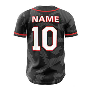 Maillot de baseball de bonne qualité avec logo brodé sur mesure maillot de baseball à manches courtes et séchage rapide maillot de baseball teint en couleur OEM service personnalisé - Product Image 3