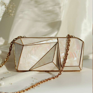 Bolso de mano de resina epoxi con patrón de mármol para mujer, Mini bolsos, precio de fábrica al por mayor, bolsos de mano para mujer - Product Image 1