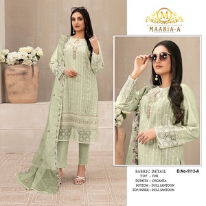 Nouvel arrivage de vêtements indiens et pakistanais de séquences de broderie en fausse georgette Salwar Kameez directement du fournisseur exportateur - Product Image 6
