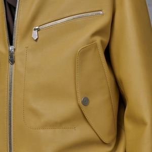 Chaqueta de cuero de talla grande de alta calidad para hombre, ropa de abrigo a prueba de viento con cierre de cremallera, transpirable, ropa de carreras para motocicleta - Product Image 1