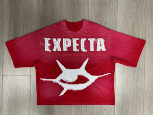 T-shirt en coton personnalisé 300GSM pour hommes T-shirt court Boxy surdimensionné avec col en O Broderie en détresse Streetwear - Product Image 2