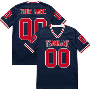 Equipo juvenil Club Camiseta de fútbol americano Ligero Transpirable Ropa de fútbol delgada Kits de nombre personalizado Tallas grandes Característica impresa - Product Image 4