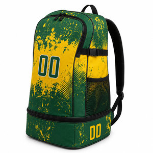 Mochila de Viaje para Fútbol, Bolsa de Fútbol Personalizada con Compartimento Inferior para Zapatos, Bolsillo Lateral para Balón, Compartimentos con Cierre, Nailon, 50-70L - Product Image 1