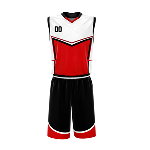 Ensembles d'uniformes de basket-ball sur mesure 100% uniformes d'usure d'équipe de basket-ball en sergé de matériel de tissu de polyester - Product Image 1