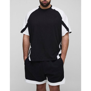 Ensembles de shorts de sport 2 pièces pour hommes de haute qualité sur mesure T-shirt d'été et vêtements courts grande taille - Product Image 4