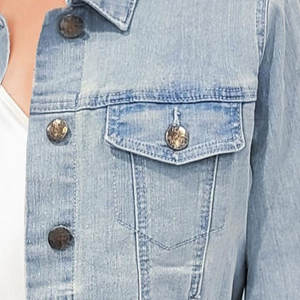 Chaqueta Vaquera de Mujer, Ajustada, 100% Algodón, Tejida, Transpirable, Ecológica, Ligera, para Invierno y Actividades al Aire Libre - Product Image 6