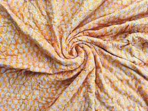 Manta Dohar de Algodón Acolchada Hecha a Mano en Jaipur con Estampado Floral - Product Image 5