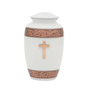 Urna para cenizas humanas Classic White Cross Urna cremada para adultos para cenizas adultas de hasta 200 libras - Product Image 6