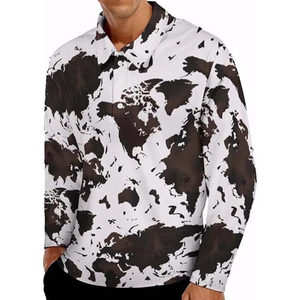 Chemises de golf respirantes à séchage rapide par sublimation Polyester Logo personnalisable Chemises polo décontractées à manches longues pour hommes Vêtements de pêche - Product Image 2