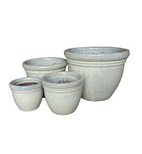 Meilleures ventes Style moderne Grand pot de fleur en céramique émaillée brillante et jardinières pour la décoration intérieure et extérieure jardinière ronde au design - Product Image 3