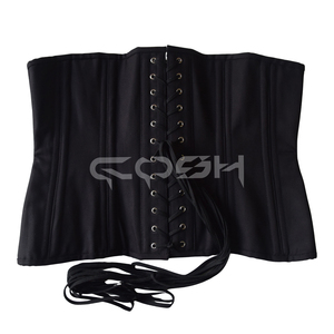<b>Waist</b> Training Black Cotton Plus Size <b>Corset</b> | Zwart katoenen korset in grote maten - Product Image 6
