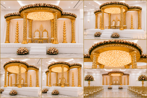 Mandap tradicional para bodas tamilas, Royal Vivah Mandap para bodas del sur de la India, Kalyana Mandapam redondo clásico para bodas tamilas - Product Image 6