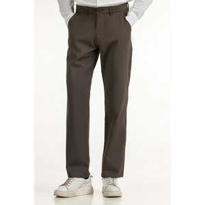 Pantalones de Vestir Slim Fit Color Caqui MN-TRC-WS25-014, Corte Recto, Estilo Casual de Negocios, con Botones y Cremallera, Talla XL, Color Personalizable - Product Image 3