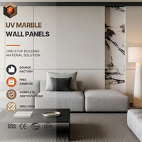 Plaque de marbre PVC 2mm-3mm Noir Blanc Imperméable Anti-UV pour murs de télévision, chambres et zones de réception