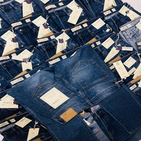 Jeans en denim délavé de qualité supérieure pour hommes, pantalon droit empilé de créateur personnalisé, vêtements hip-hop, surplus de stock, surplus