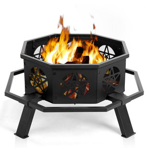 Gran Venta de hoguera de Metal para jardín al aire libre para barbacoa, Patio, calefacción al aire libre, diseño Premium, recién llegado, hoguera duradera recubierta de negro - Product Image 1